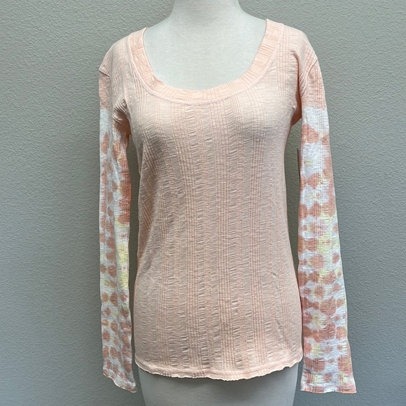 Free People Big Sur Ribbed Tie Dye Long Sleeve Top - Picture 5 of 13